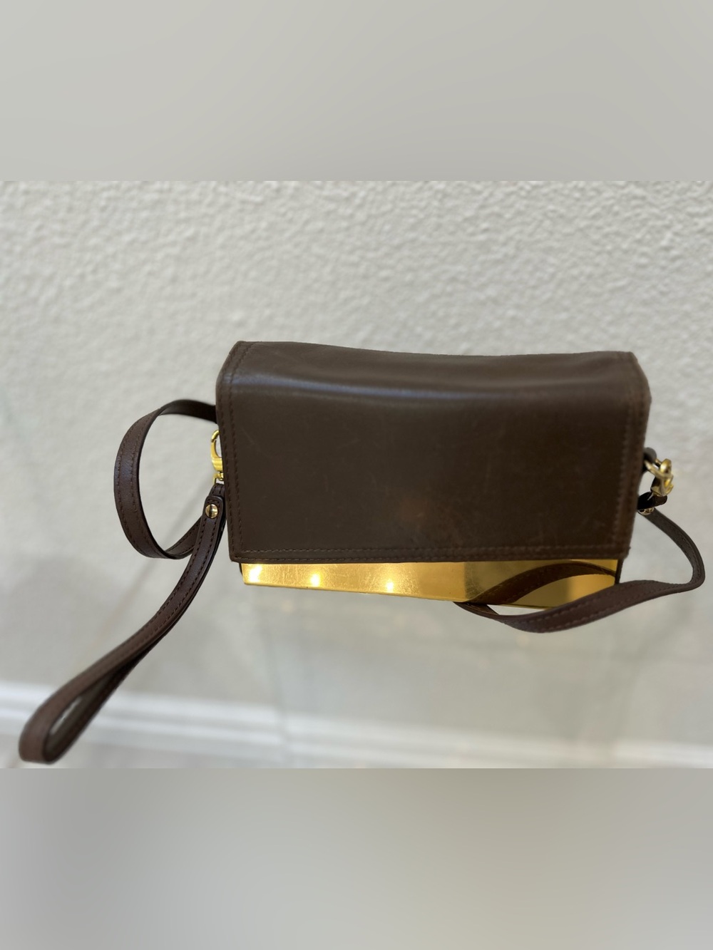 Steven Alan Teal Laser-Cut Clutch with Gold-Tone Hardware